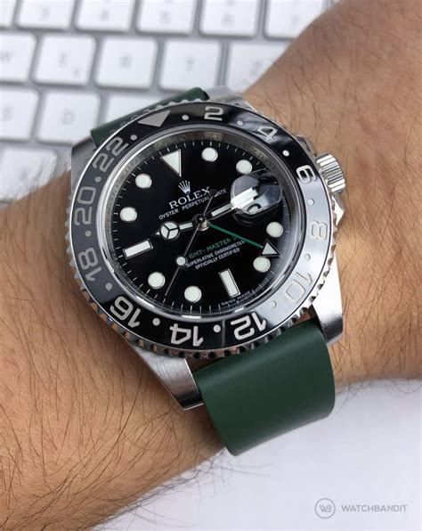 rubber band rolex gmt|rolex watch with rubber strap.